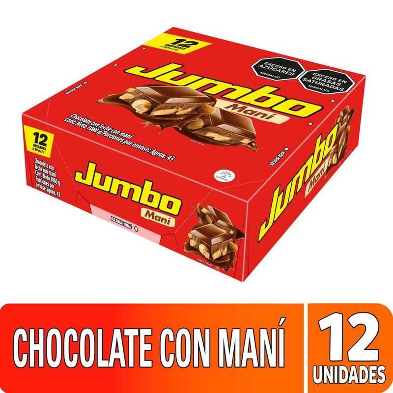 JUMBO - Golosina JUMBO Maní 12 unidades x 90g