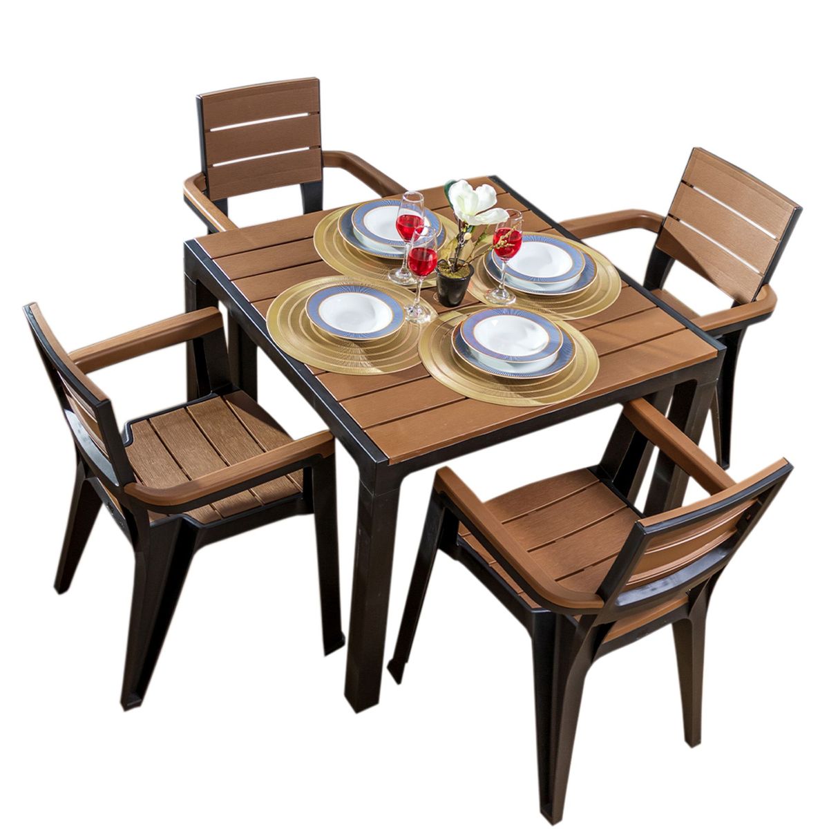 PLASTICOS MQ - Mesa Para Exterior Madeira Marca MQ