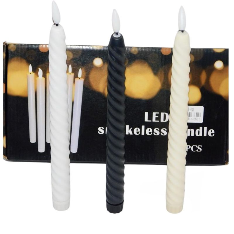 MAZUGI - Veladora Cirio Velones Vela 24cm Luz Led X1 Und Decoracion