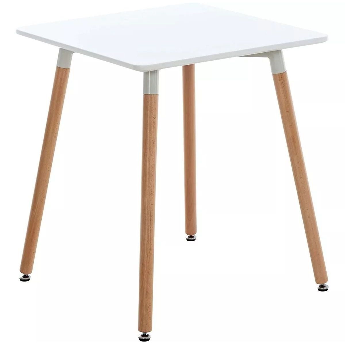 MOBLIHOUSE - Mesa Mdf Cuadrada Blanca 80cm Moblihouse