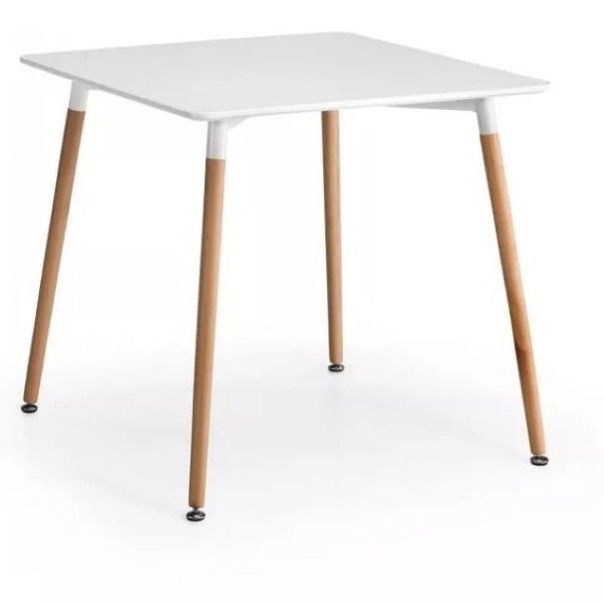 MOBLIHOUSE - Mesa Mdf Cuadrada Blanca 80cm Moblihouse