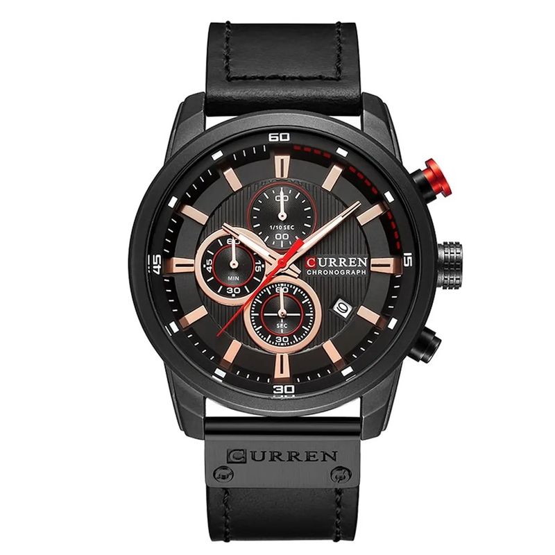 CURREN - Reloj Hombre Curren 8291 Cuarzo Correa De Cuero Lujo