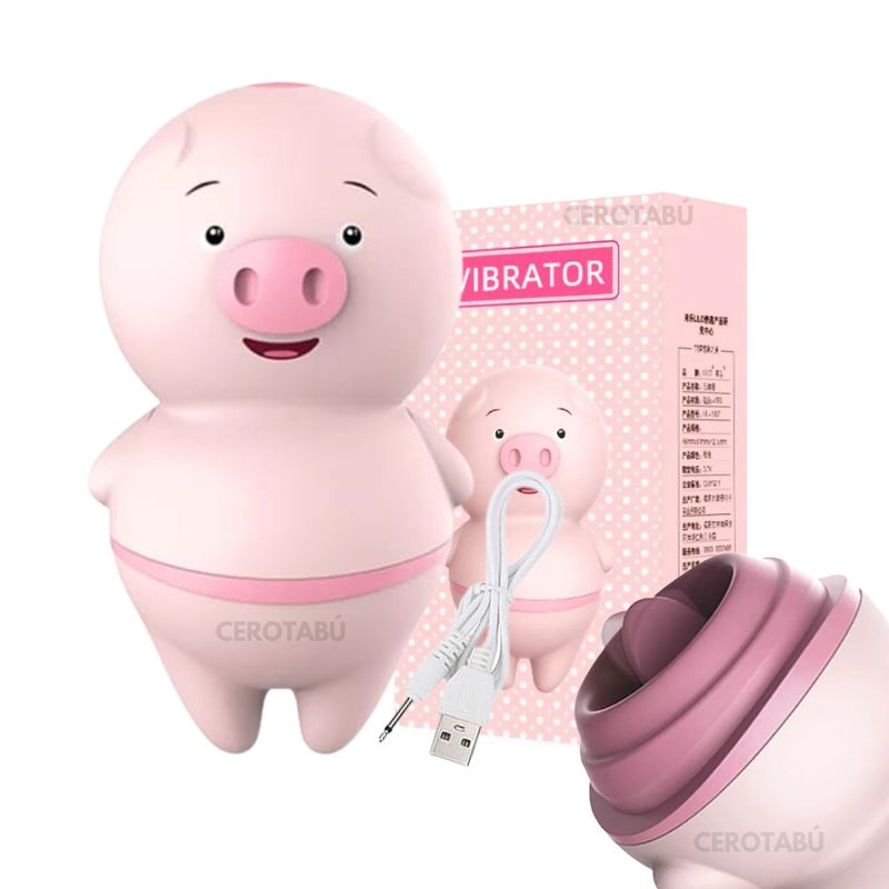 GENERICO - Vibrador Consolador Estimulador De Clítoris Lengua Pig
