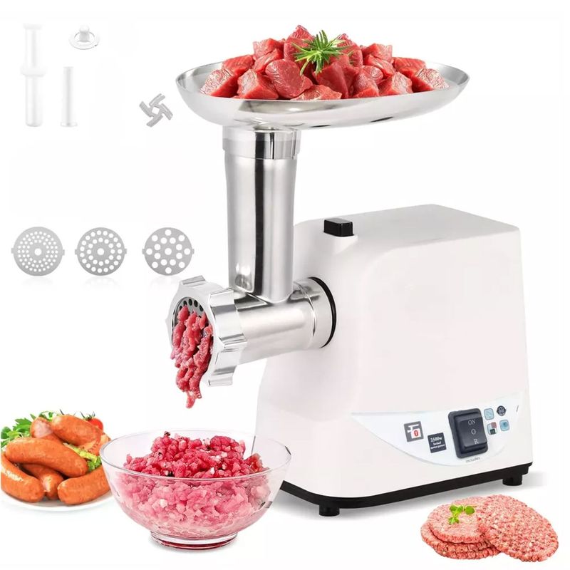 ONE PIXEL - Molino Eléctrico Para Maíz Carne 2500w 6 En 1 Con Embutidor