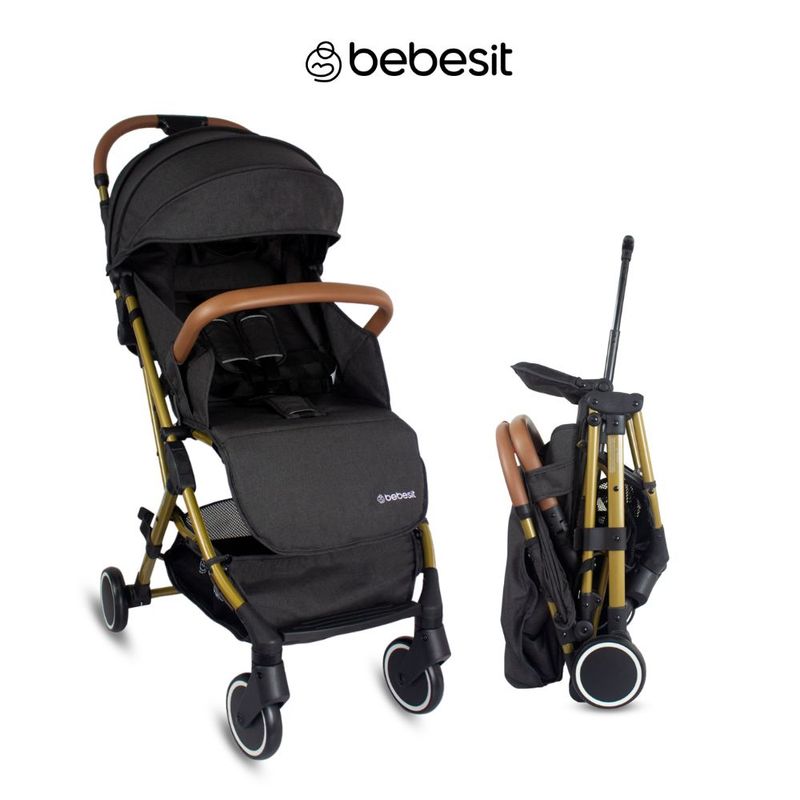 BEBESIT - Coche Compacto para bebe Sprint Flex Gold Negro