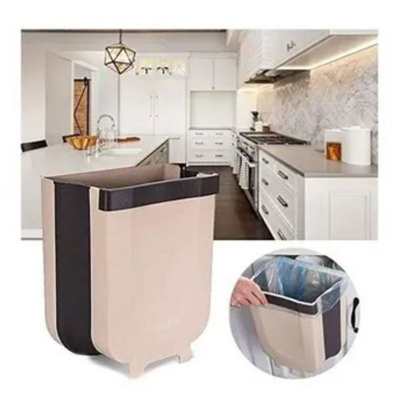 GENERICO - Basurero Cocina Plegable Colgante Papelera Multiusos
