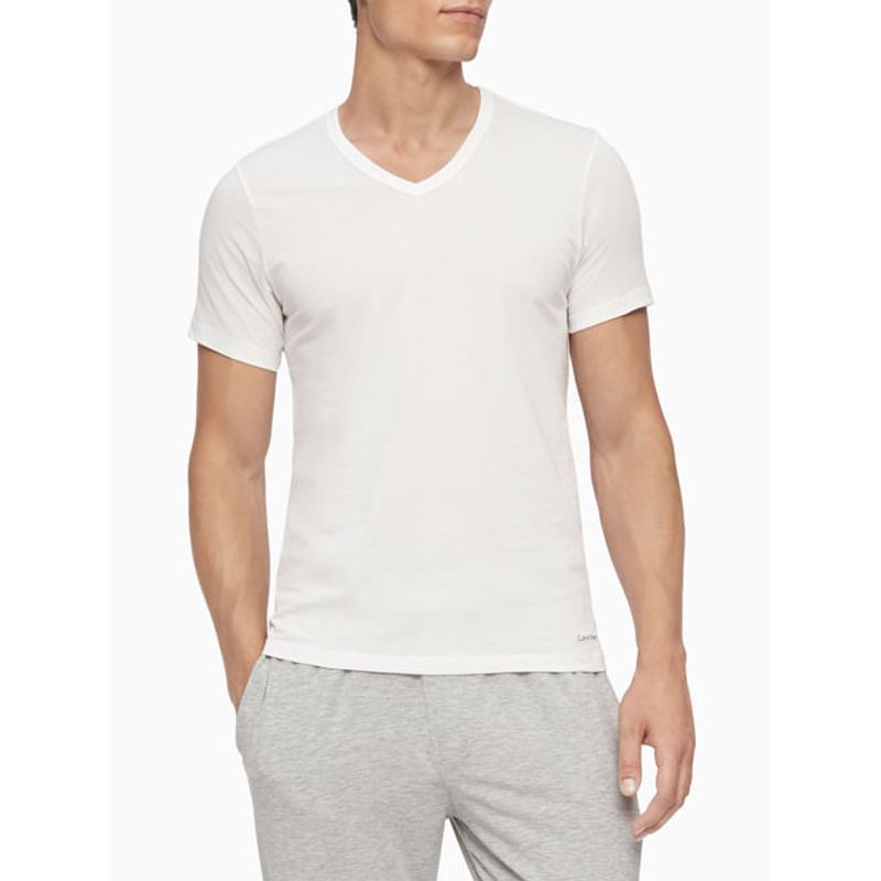 CALVIN KLEIN - Pack De 3 Camisetas Slim Blancas En Algodón Calvin Klein