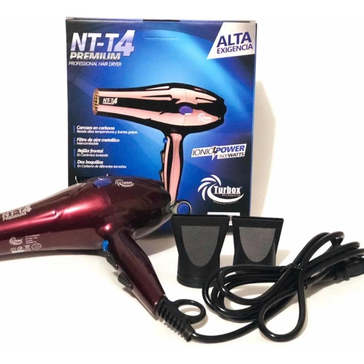TURBOX - Secador Profesional Para Cabello 3600 wats Turbox nt t4