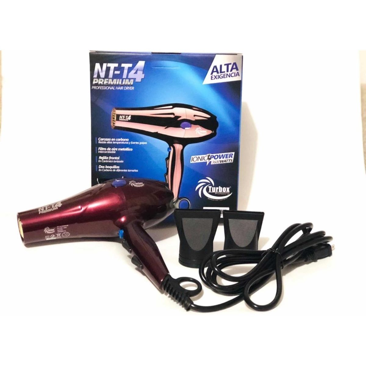 TURBOX - Secador Profesional Para Cabello 3600 wats Turbox nt t4