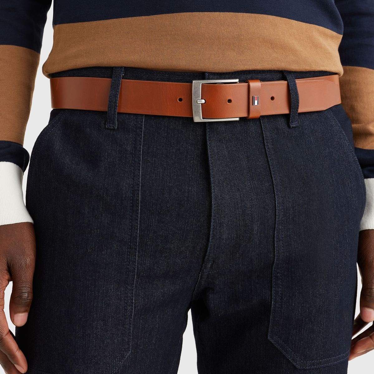 TOMMY HILFIGER - Cinturón Cuero Para Hombre Tommy Hilfiger