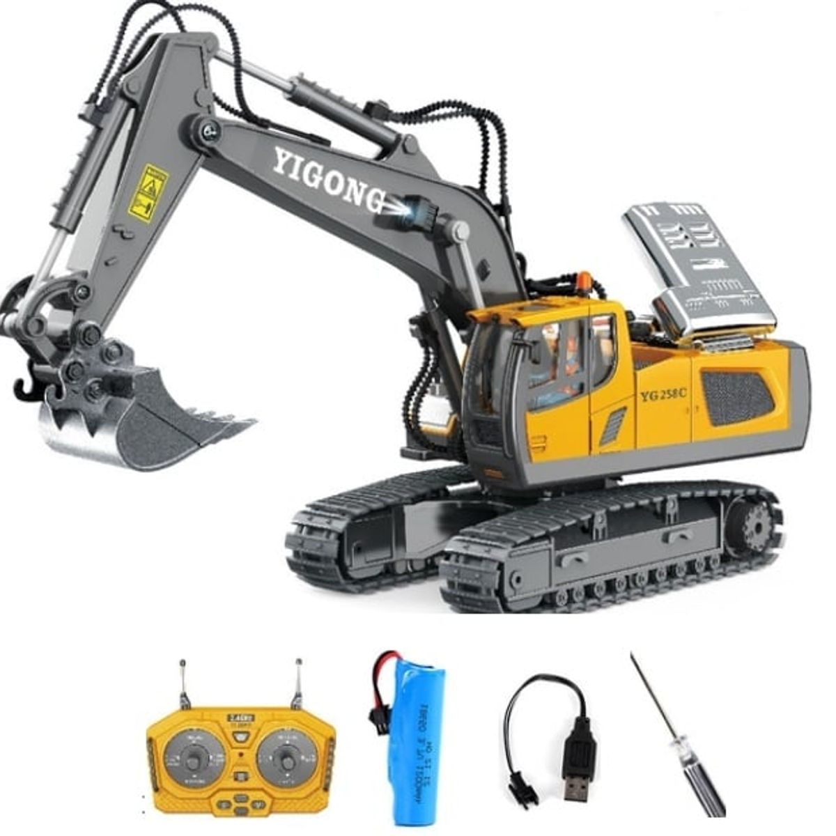 GENERICO - Excavadora Rc Radio Control Remoto Para Niños Juguetes