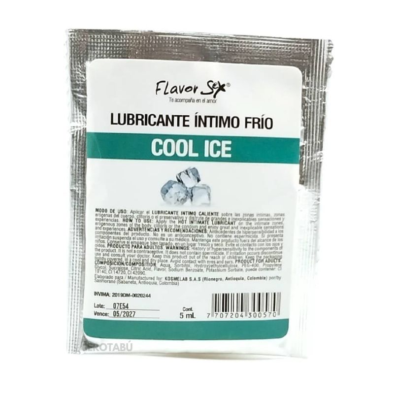 GENERICO - Lubricante Intimo Frio Cool Ice 5g Flavor