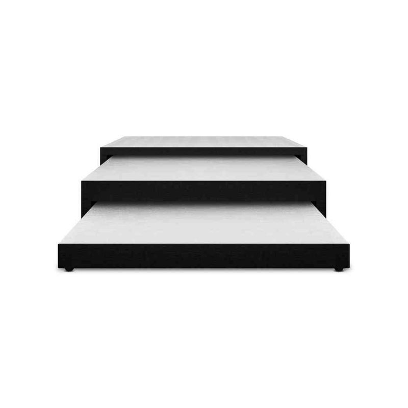 MAGIC CLASS - CAMA NIDO TRIPLEX, 3 NIVELES. 90X190 MICROFIBRA NEGRO