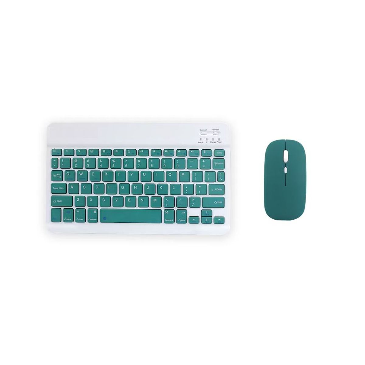 GENERICO - Kit Mouse Y Teclado Bluetooth Tablet - Pc - Celular 10 Verde Oscuro