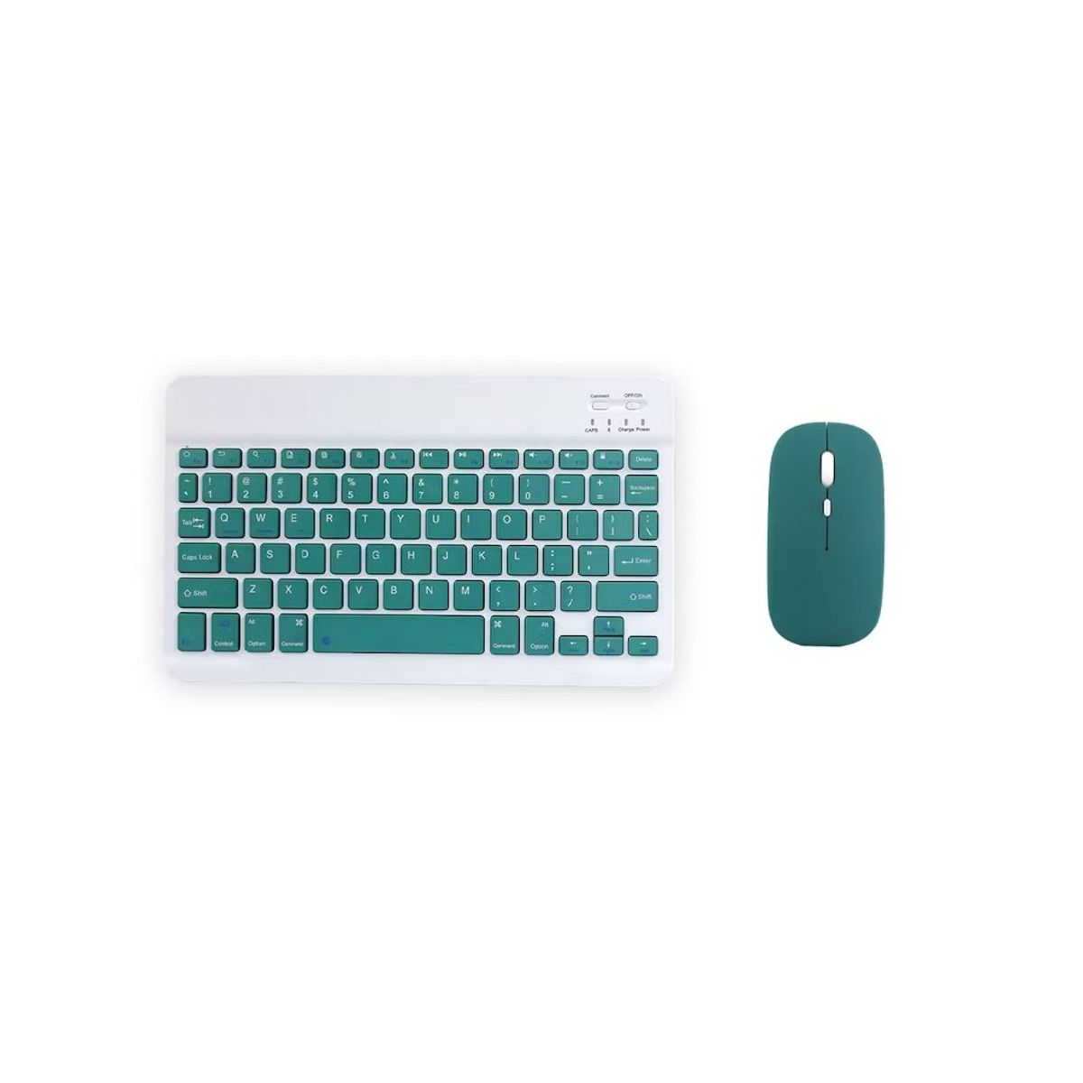 GENERICO - Kit Mouse Y Teclado Bluetooth Tablet - Pc - Celular 10 Verde Oscuro
