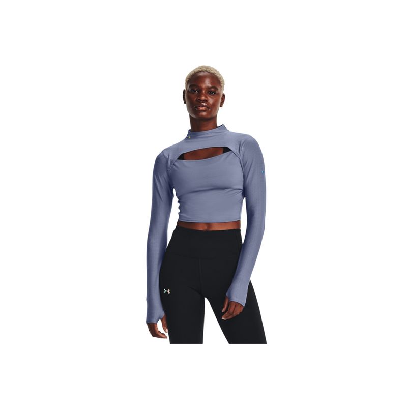 UNDER ARMOUR - Camiseta Mujer Under Armour LS MOCK RUSH TOP Purpura UNDER ARMOUR