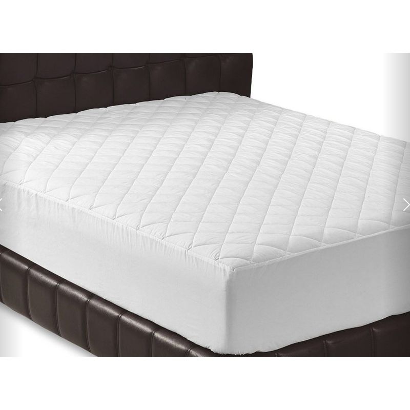 GENERICO - Protector de Colchon Blanco Acolchado Doble Antifluido Cubre Colchon
