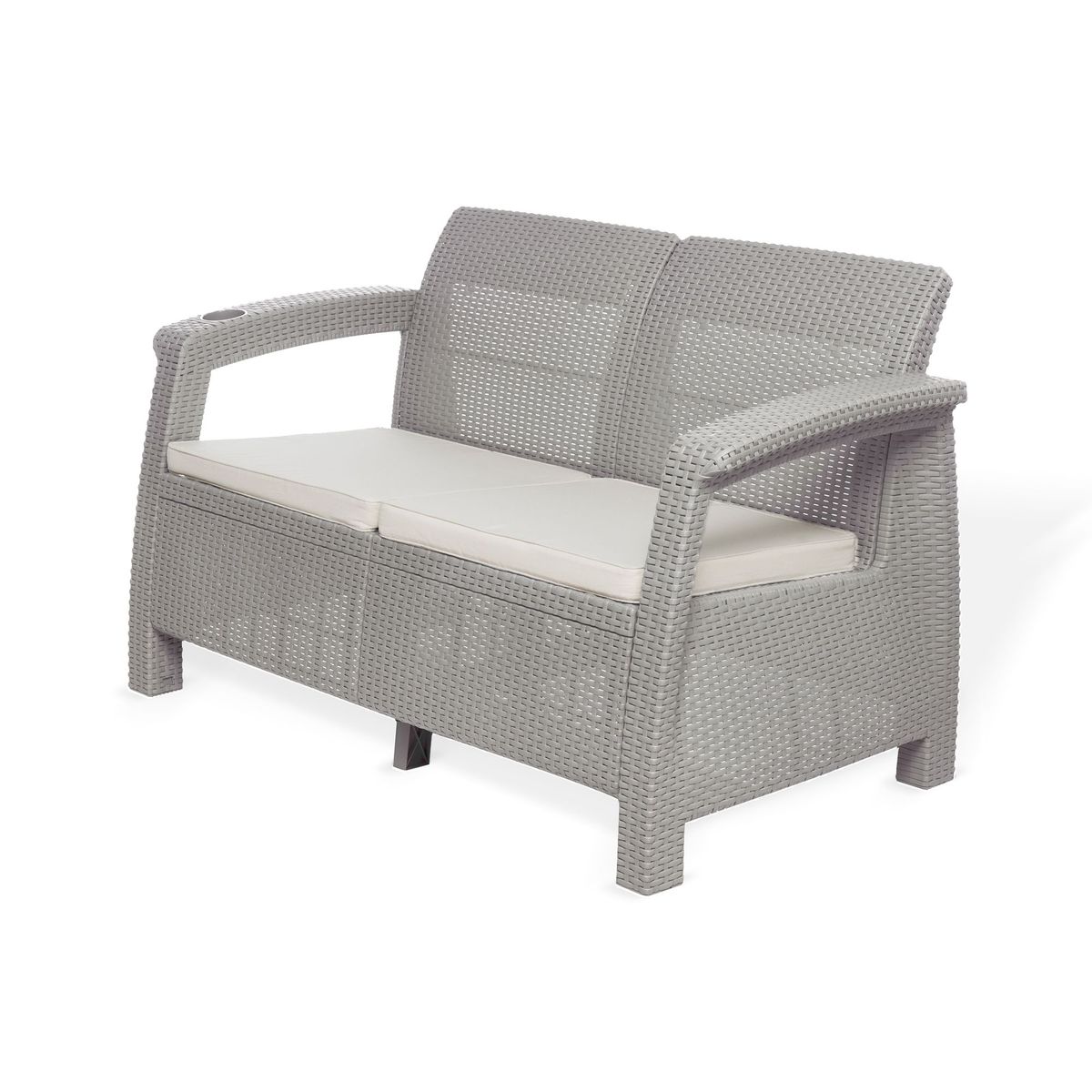 PLASTICOS MQ - Sofa Para Exterior 2 Puestos Tipo Ratan Marca Mq