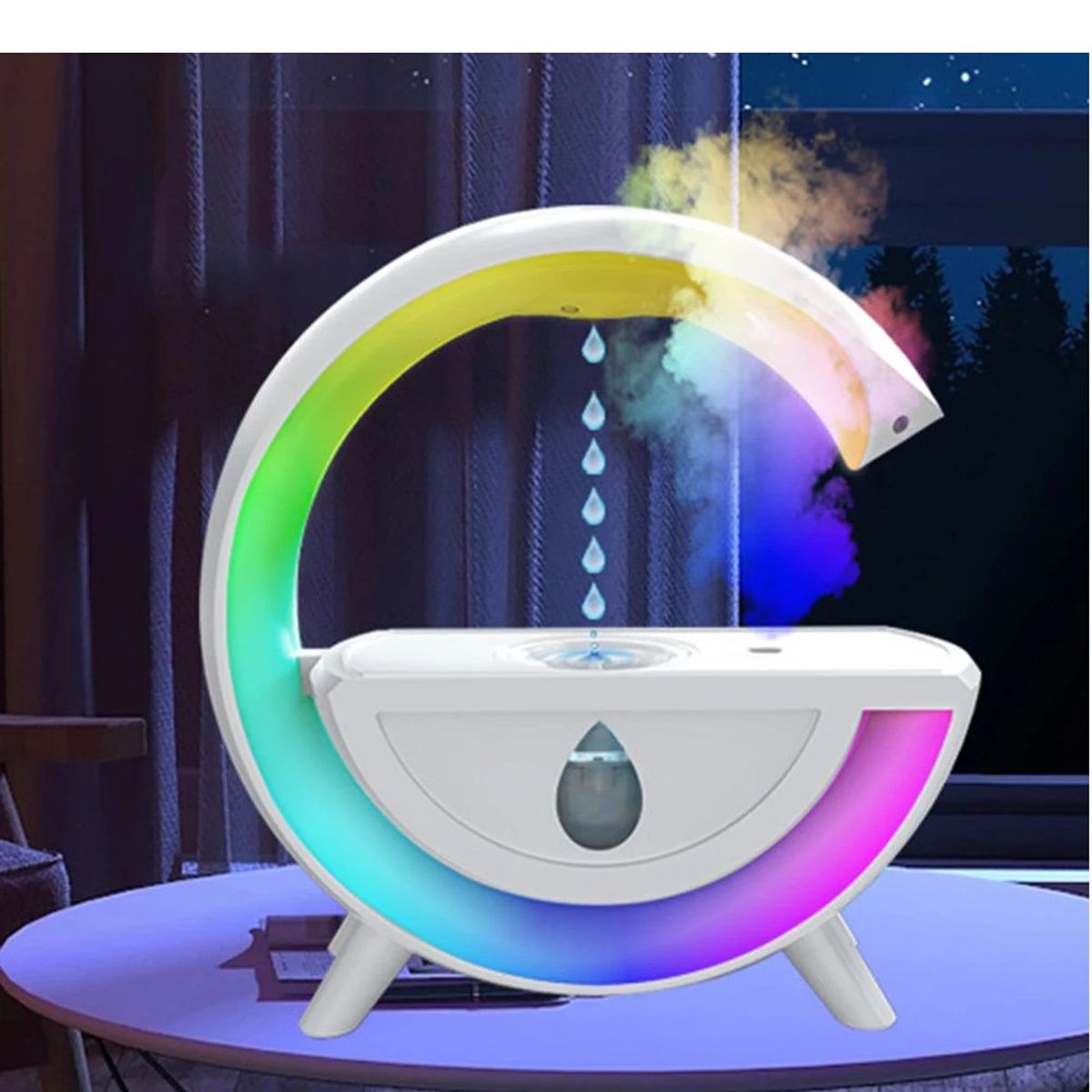 SKY - Humidificador Antigravedad RGB Creativo En Forma De G_.