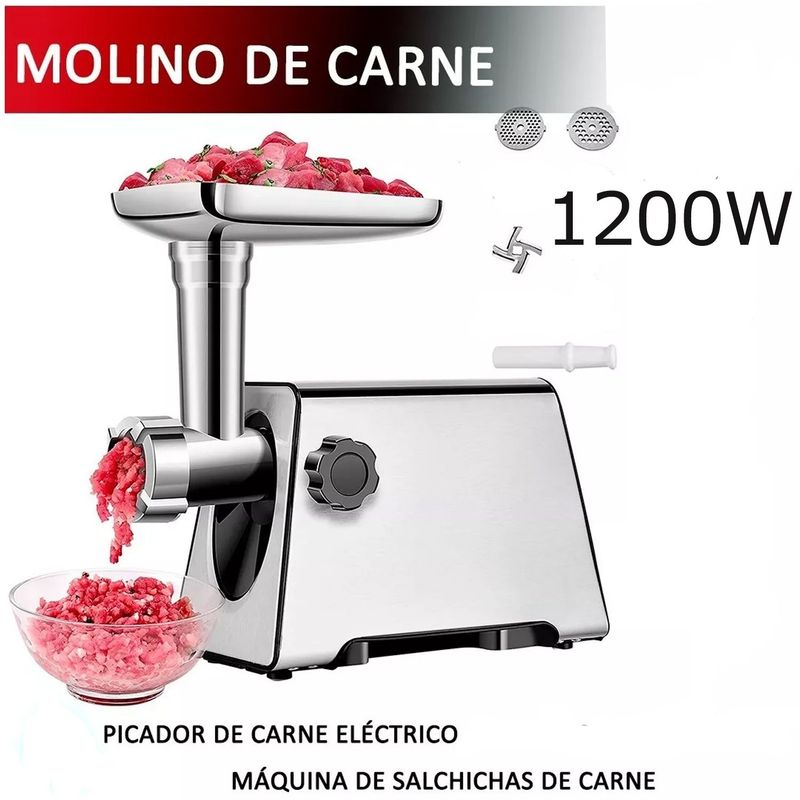ONE PIXEL - Molino Eléctrico Para Maíz Carne 1200W Trituracion