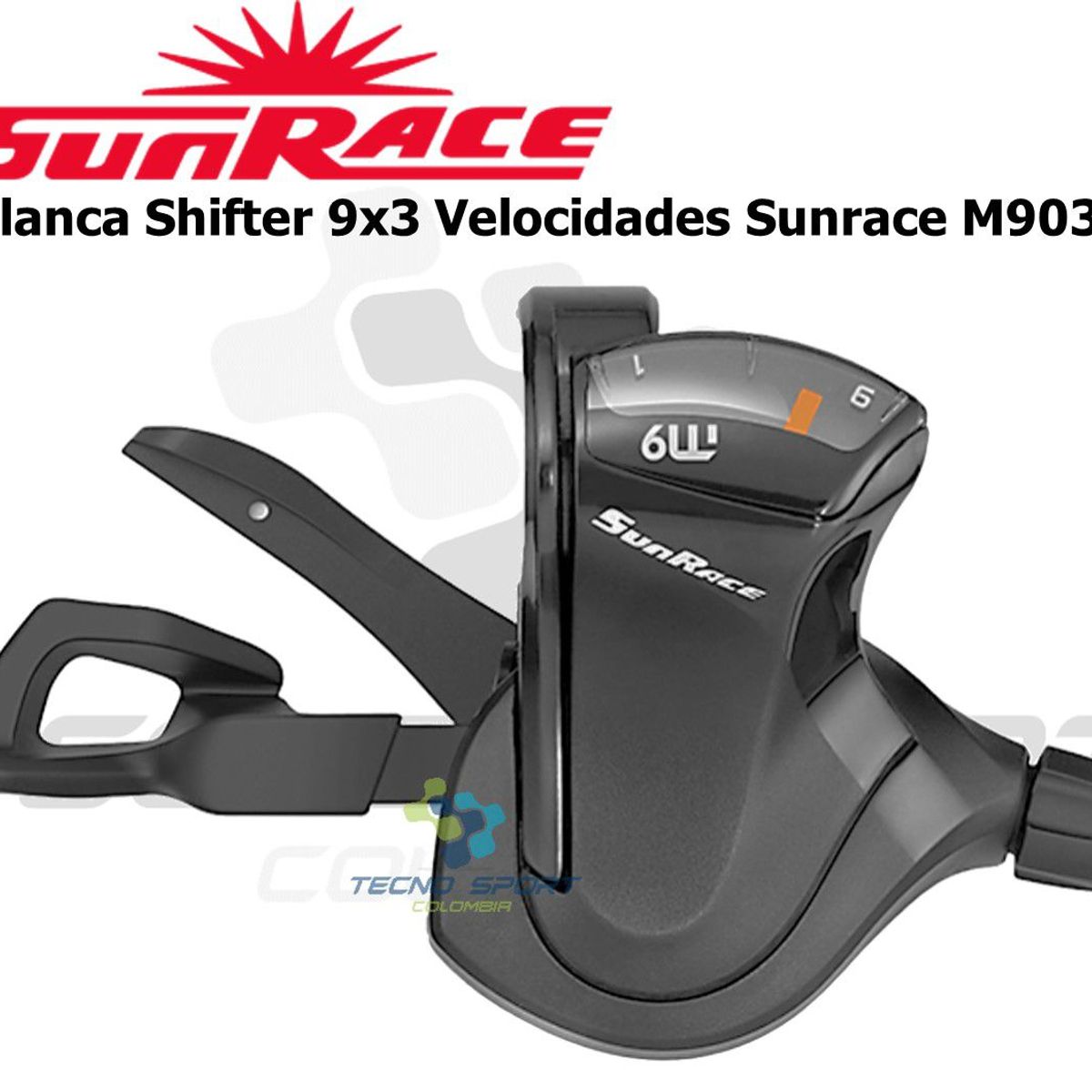 SUNRISE - Shifter Sunrace Palanca Cambio 9x3 Velocidades Bicicleta Mtb