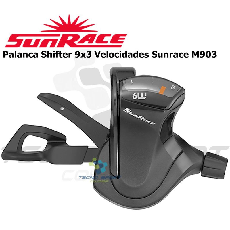 SUNRISE - Shifter Sunrace Palanca Cambio 9x3 Velocidades Bicicleta Mtb