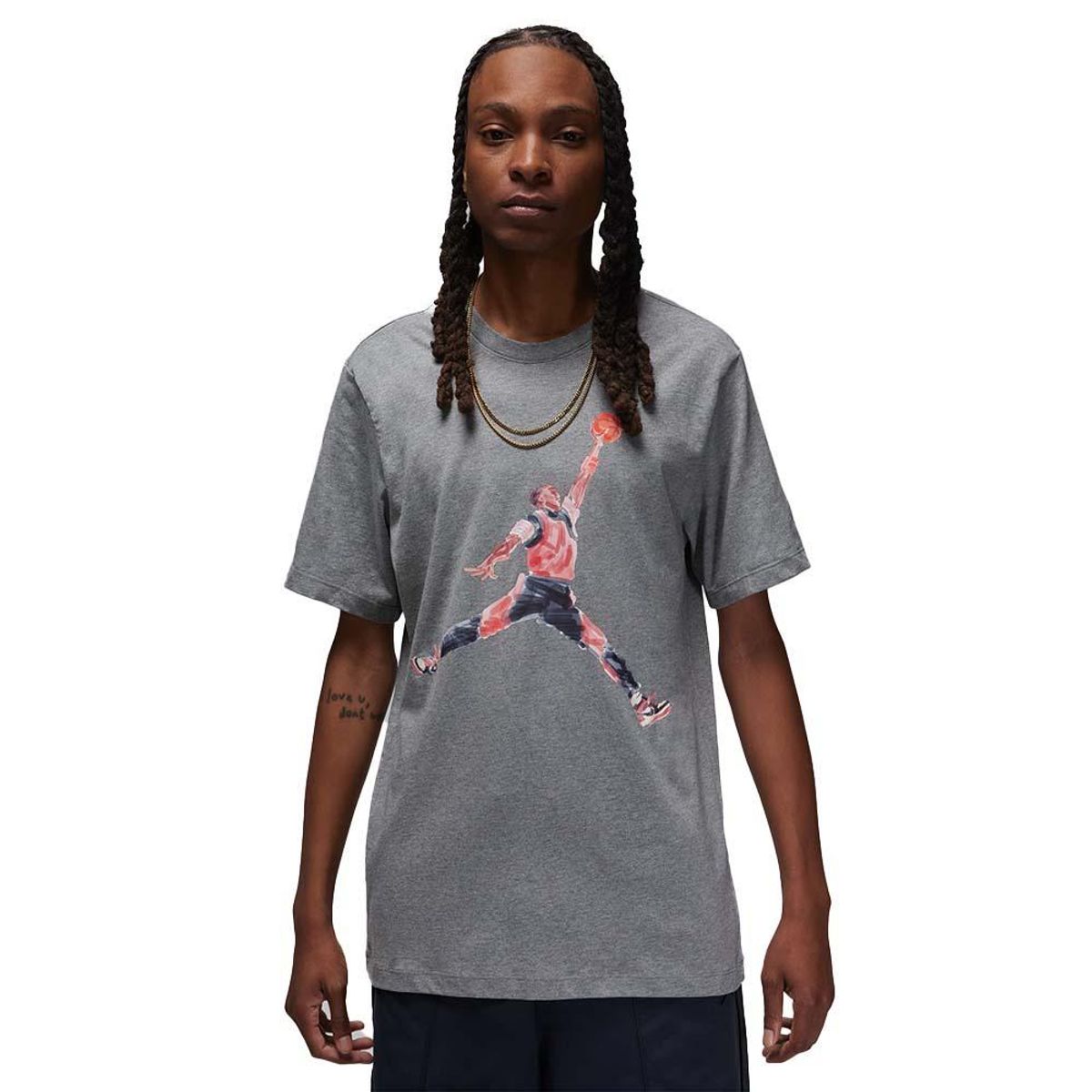 NIKE - Camiseta Jordan Brand Crew Graphic Tees-Gris