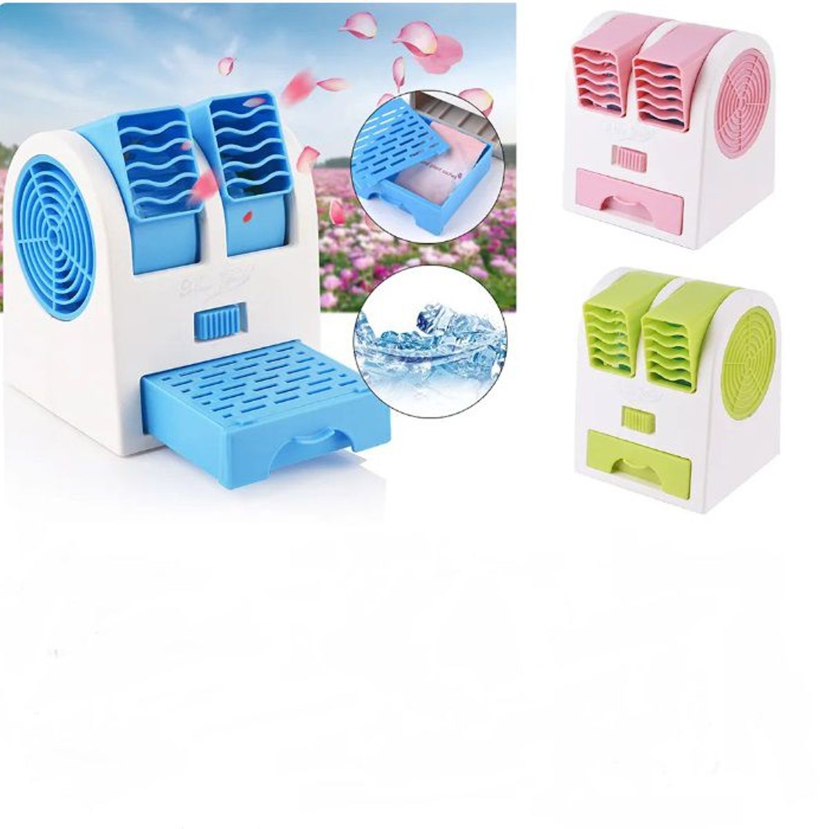 GENERICO - Mini aire acondicionado artic ventilador humificador portátil verde