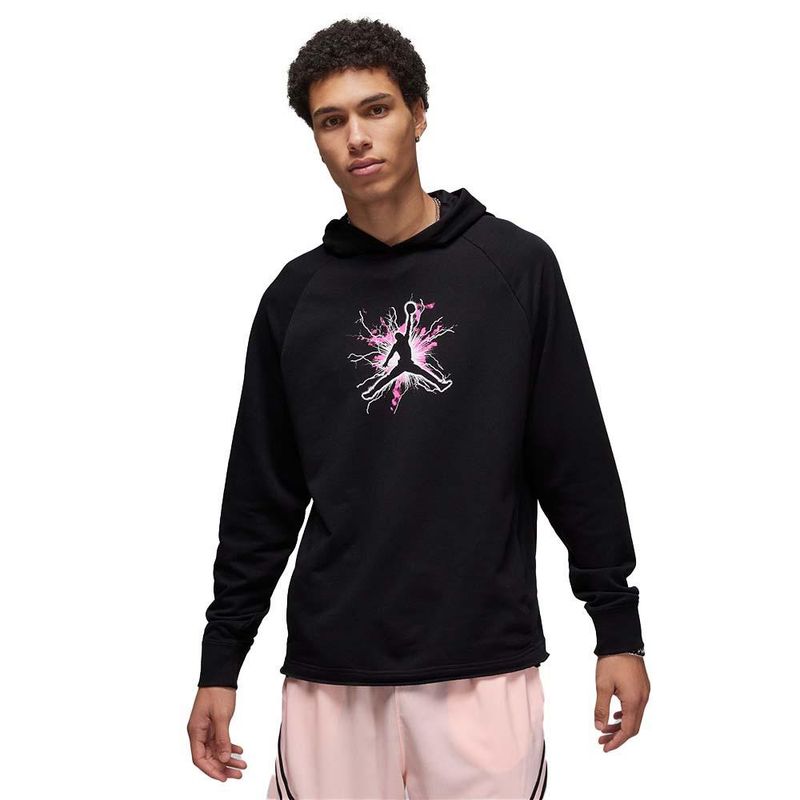 NIKE - Hoodie Nike Dri Fit Graphic Fleece Pullover-Negro