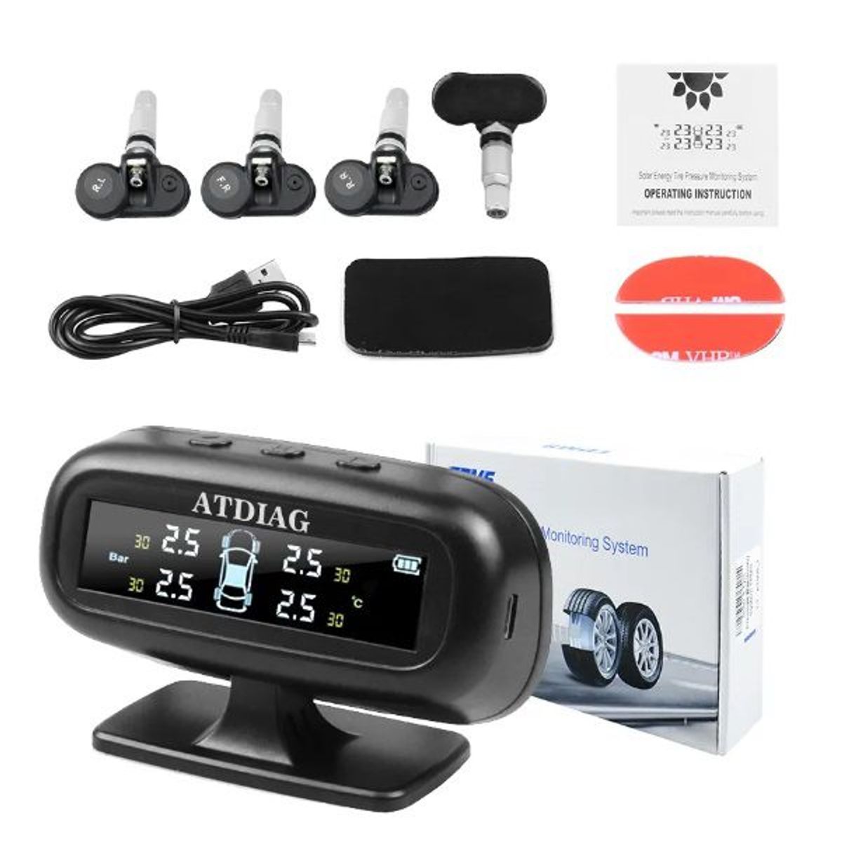 GENERICO - Monitor De Presión Aire Llanta Tpms Carro Interno