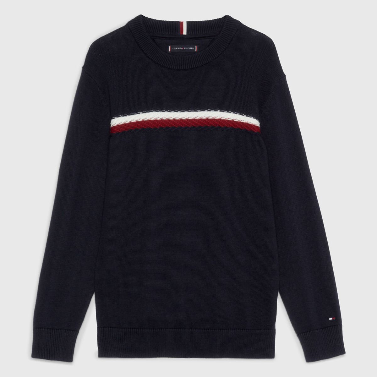 TOMMY HILFIGER - Saco De Niño Con Diseño Global Stripe En Intarsia Tommy Hilfiger