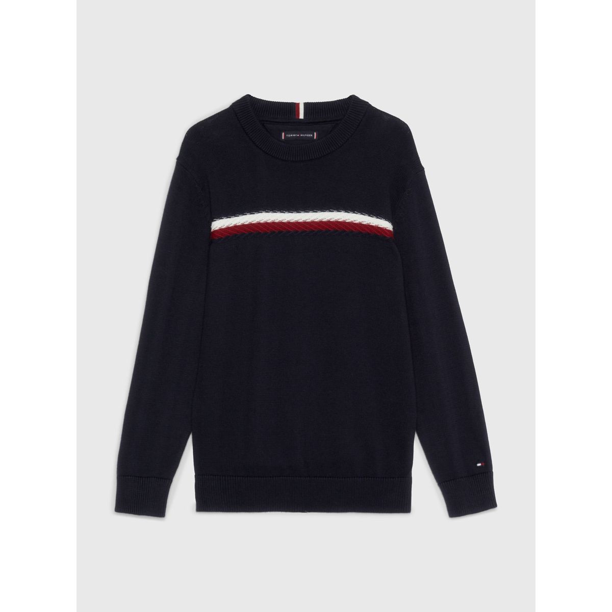 TOMMY HILFIGER - Saco De Niño Con Diseño Global Stripe En Intarsia Tommy Hilfiger