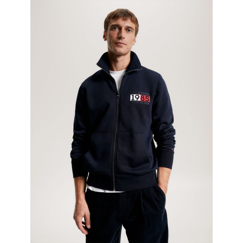TOMMY HILFIGER - Saco Azul Con Logo New York Y Cierre Tommy Hilfiger