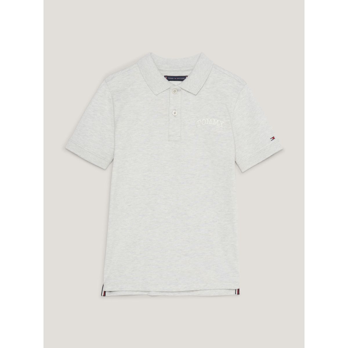 TOMMY HILFIGER - Polo De Punto Con Logo Estilo Grafiti Niño Gris Tommy Hilfiger