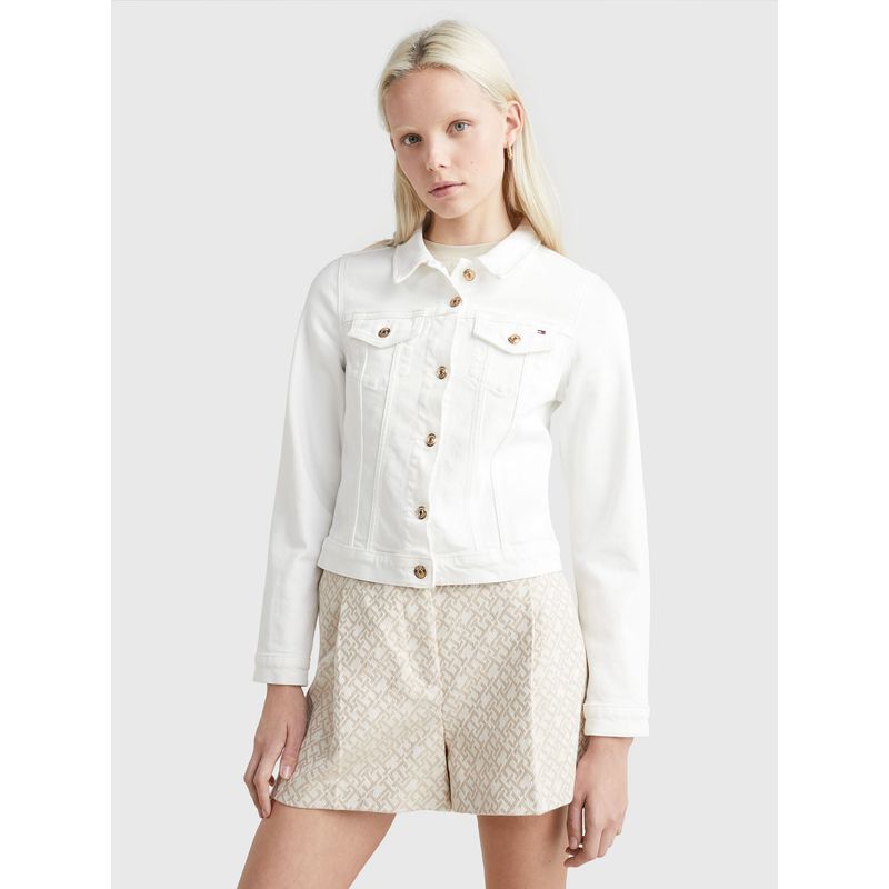 TOMMY HILFIGER - Chaqueta Vaquera Blanca De Corte Slim Mujer Blanco Tommy Hilfiger