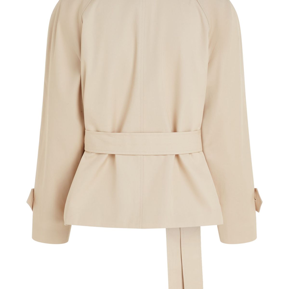 TOMMY HILFIGER - Chaquetón De Botonadura Doble Con Cinturón Mujer Beige Tommy Hilfiger