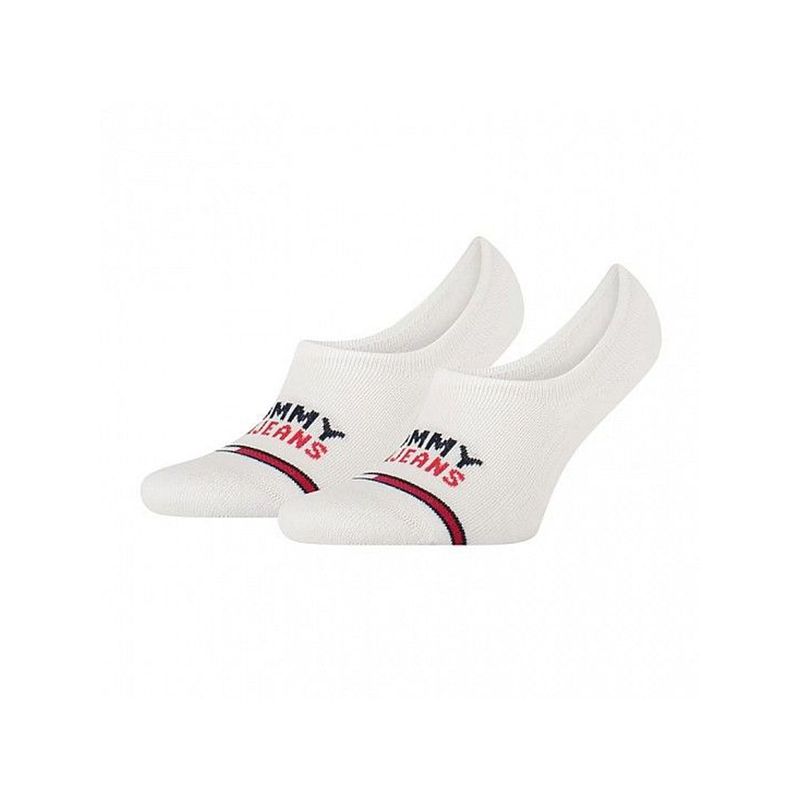 TOMMY HILFIGER - Paquete De 2 Medias Invisibles Con Logo Bordado Hombre Blanco Tommy Hilfiger Hombre Blanco Tommy Hilfiger
