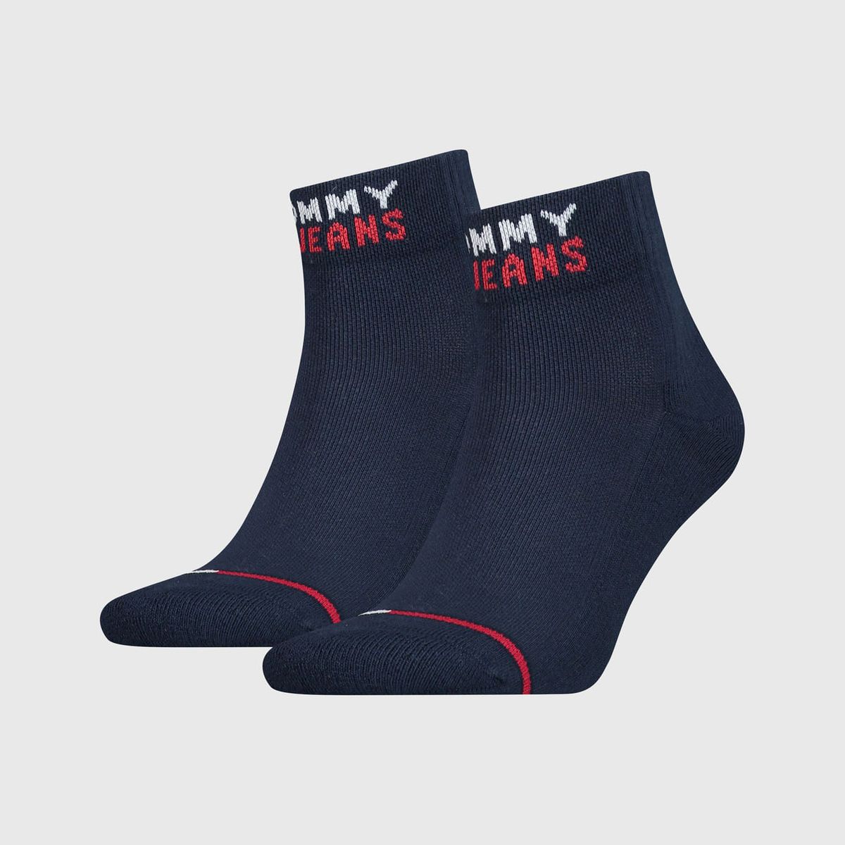 TOMMY HILFIGER - Paquete De 2 Medias Con Logo Bordado Hombre Azul Tommy Hilfiger Hombre Azul Tommy Hilfiger