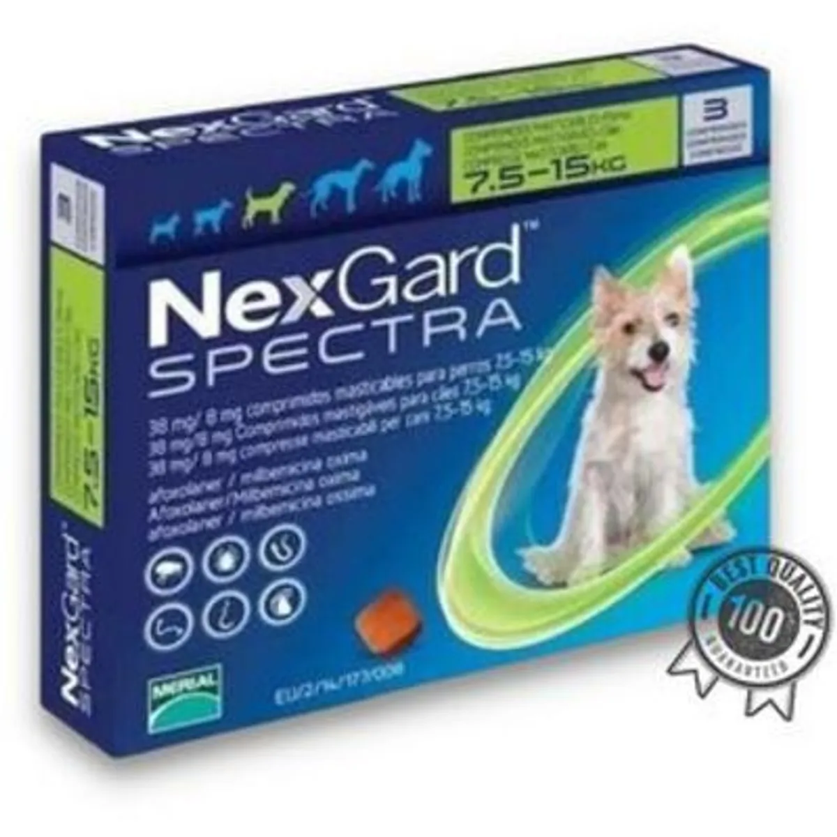 BOEHRINGER INGELHEIM - Nexgard Spectra 7.5 - 15kg Parásitos