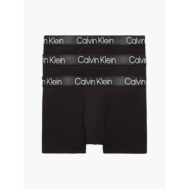 CALVIN KLEIN - Boxer Algodón Trunk 3 Piezas Hombre Negro Calvin Klein_.