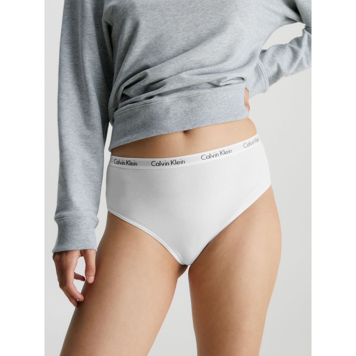 CALVIN KLEIN - Tanga Blanco De Cintura Alta Carrusel Calvin Klein