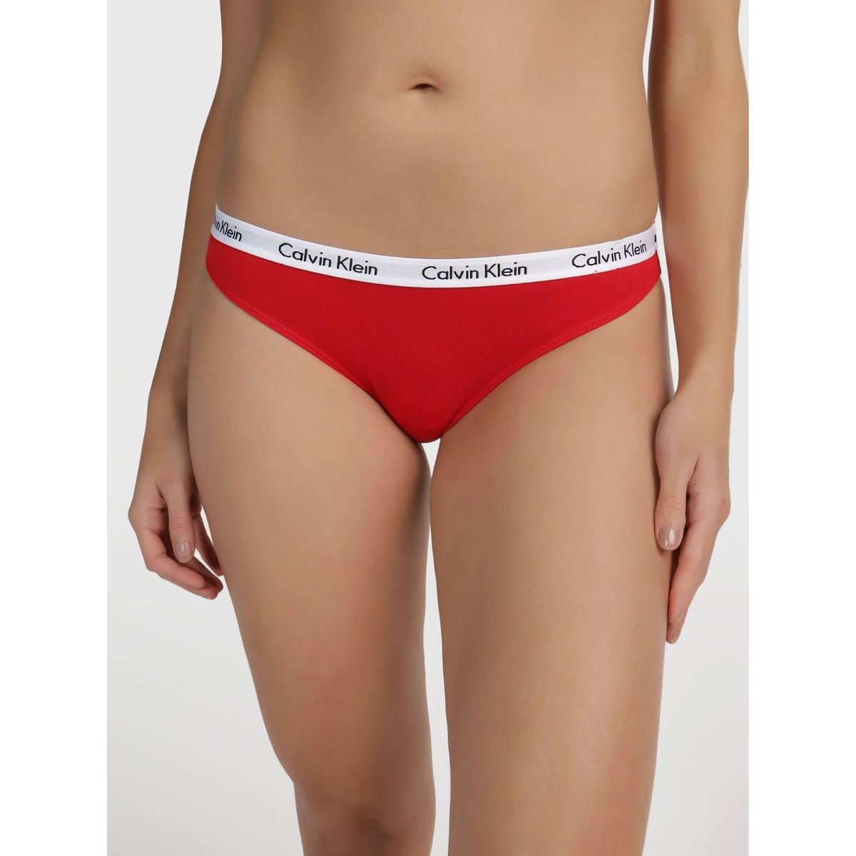 CALVIN KLEIN - Pantie Rojo Tipo Bikini Clásico Con Logo Para Mujer Calvin Klein