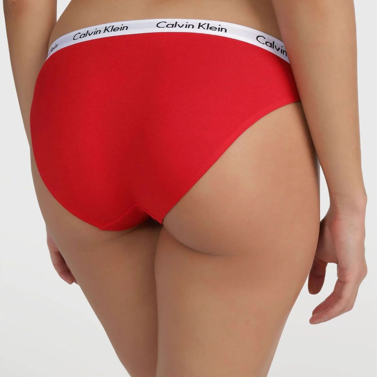 CALVIN KLEIN - Pantie Rojo Tipo Bikini Clásico Con Logo Para Mujer Calvin Klein
