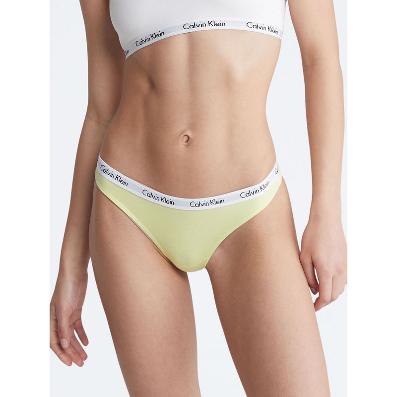 CALVIN KLEIN - Panties Amarillo Clásica Con Logo Calvin Klein