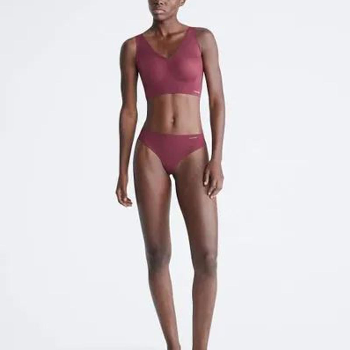 CALVIN KLEIN - Panties Vinotinto Invisible Con Logo En El Lateral Calvin Klein