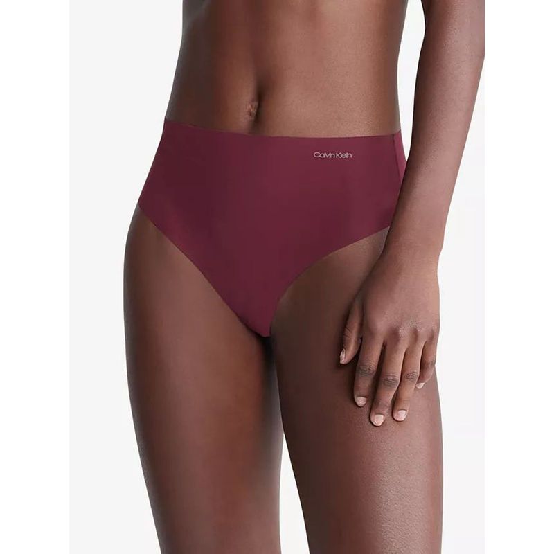 CALVIN KLEIN - Tanga Vino tinto Invisible De Cintura Alta Calvin Clein Calvin Klein