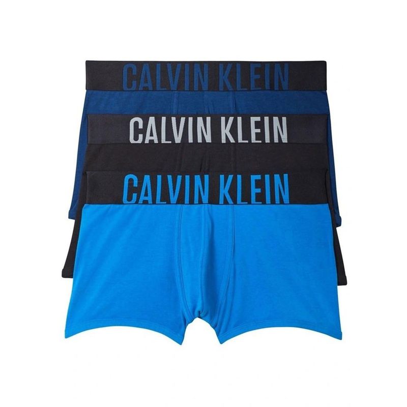 CALVIN KLEIN - Pack De 3 Boxer Azul Low Rise Trunk en Algodón Calvin Klein