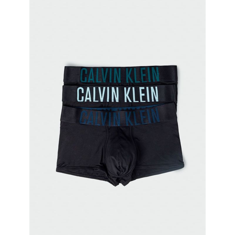 CALVIN KLEIN - Pack De 3 Boxer Negros Low Rise Trunk En Microfibra Calvin Klein