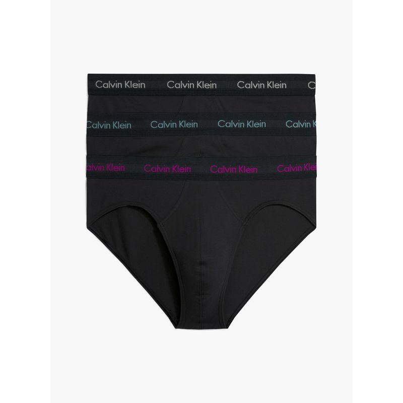 CALVIN KLEIN - Pack De 3 Calzoncillos Hip Brief Negro Calvin Klein