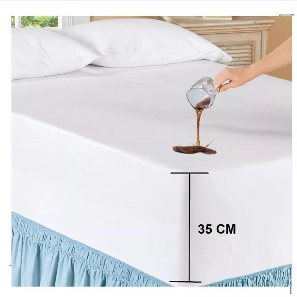 GENERICO - Protector Colchón Impermeable - Antifluidos Semidoble 120x190